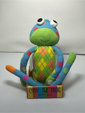 Cody The Frog Sock Squad Plush Stuffed Animal SCM Designs St. Jude Whimsical Fun